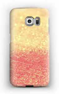 Orange glitter deksel Galaxy S6 Edge