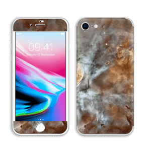 Blue, orange galaxy Skin IPhone 8