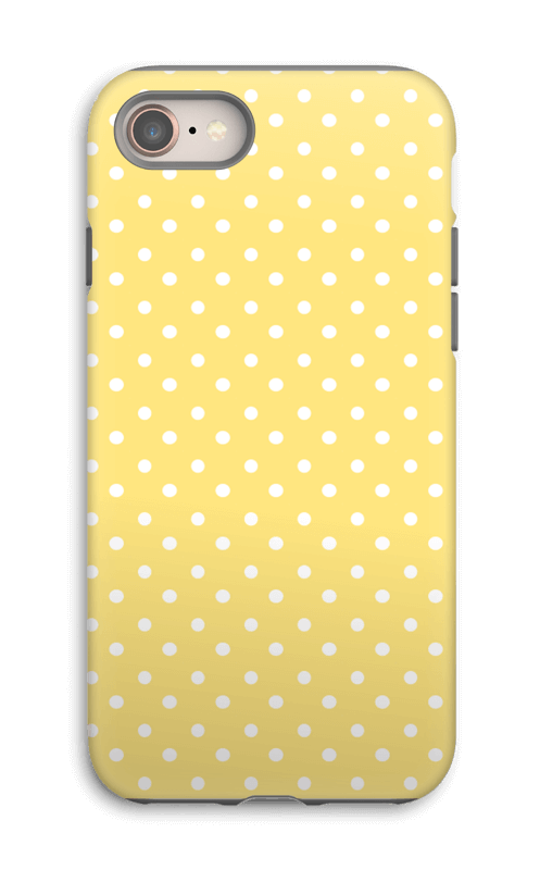 Yellow and white dots case IPhone 8 tough