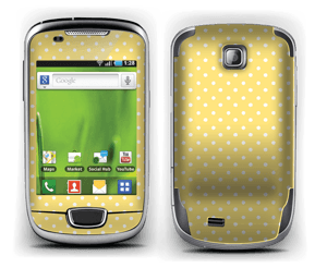Yellow and white dots Skin Galaxy Mini
