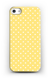 Yellow and white dots case IPhone SE
