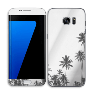 Black and White Tree Tops Skin Galaxy S7 Edge