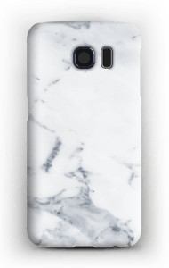 Hvit marmor deksel Galaxy S6