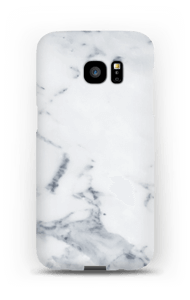 Hvit marmor deksel Galaxy S7 Edge