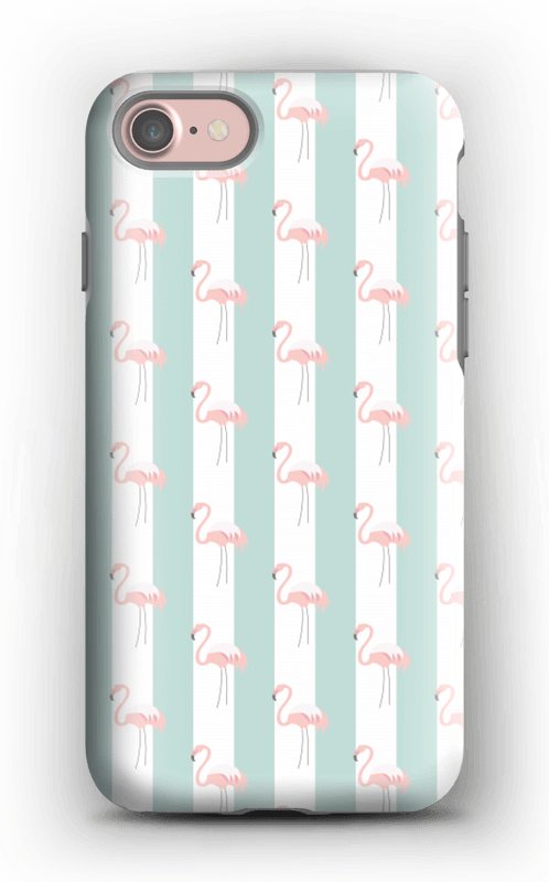 Mint green flamingo case pattern for iPhone or Samsung