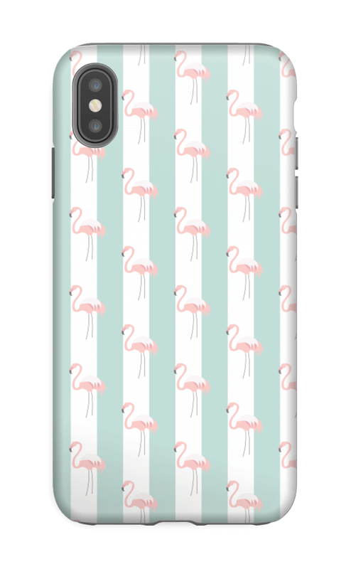 Mint green flamingo case pattern for iPhone or Samsung