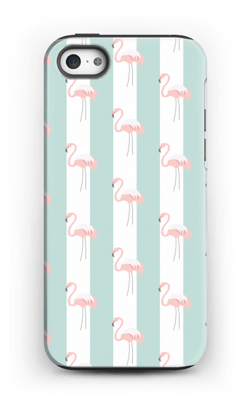 Mint green flamingo case pattern for iPhone or Samsung
