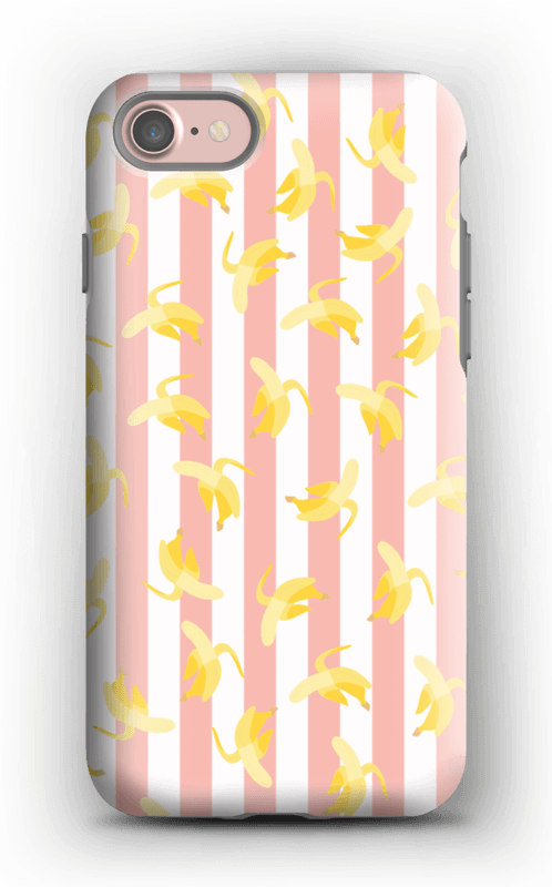 Striped banans on a case for iPhone or Samsung 