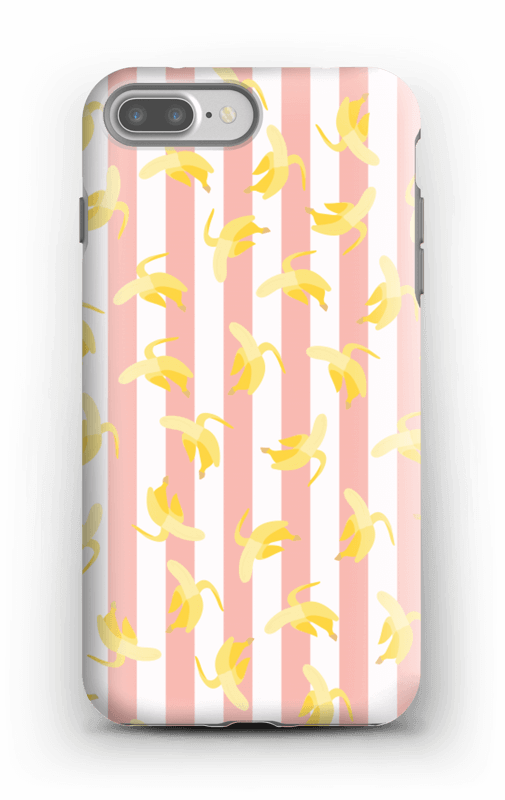 Striped banans on a case for iPhone or Samsung 