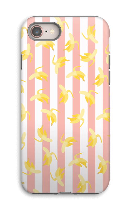 Striped banans on a case for iPhone or Samsung 