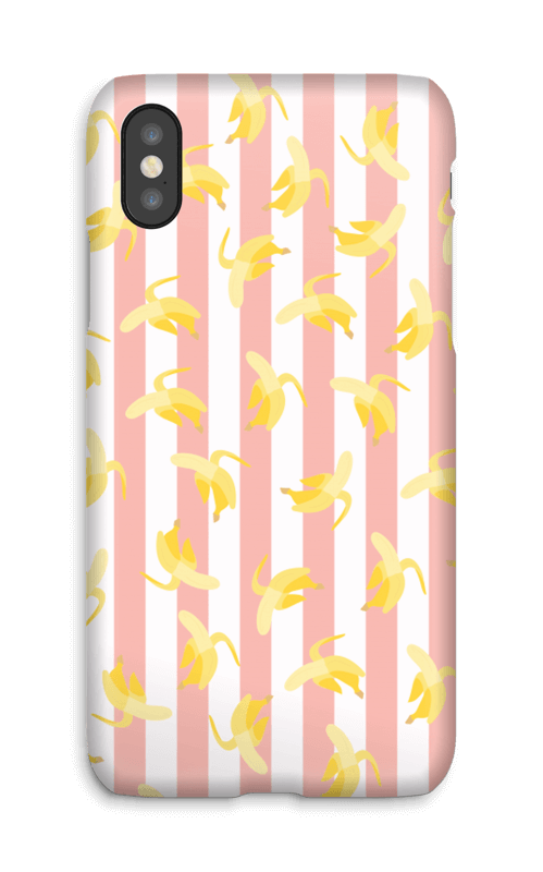Striped banans on a case for iPhone or Samsung 