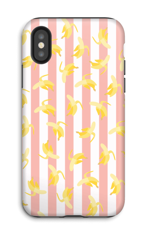 Striped banans on a case for iPhone or Samsung 