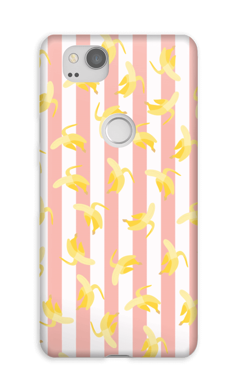 Striped banans on a case for iPhone or Samsung 