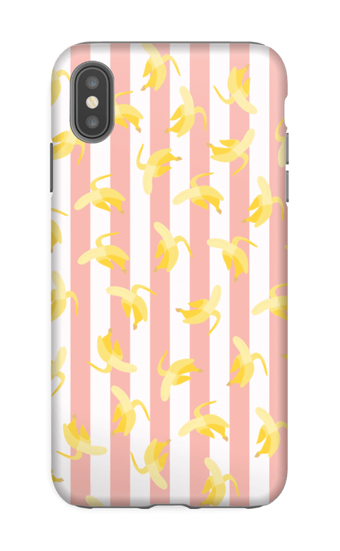 Striped banans on a case for iPhone or Samsung 