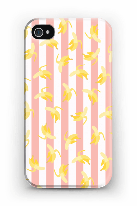 Striped banans on a case for iPhone or Samsung 