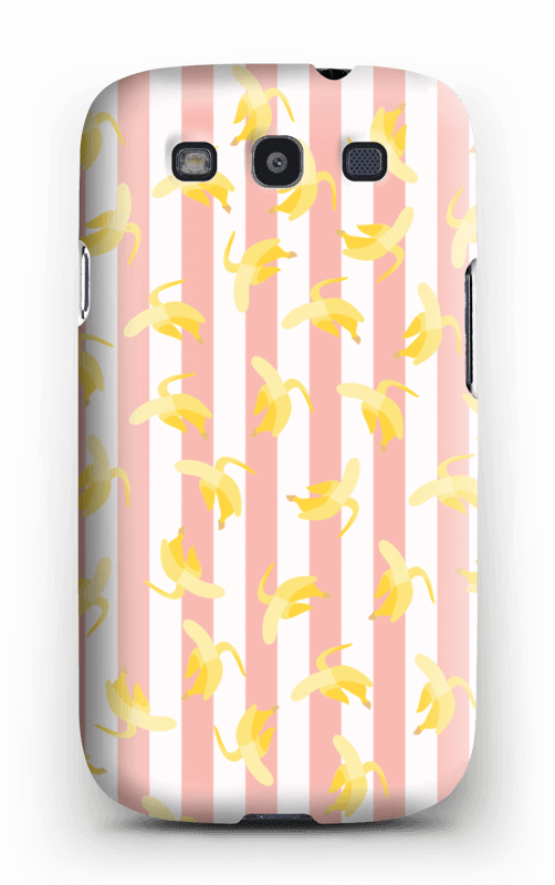 Striped banans on a case for iPhone or Samsung 