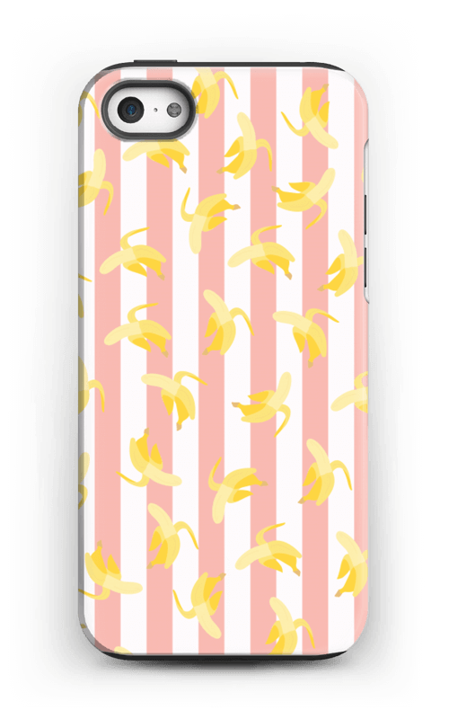 Striped banans on a case for iPhone or Samsung 