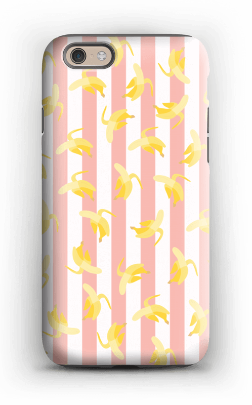 Striped banans on a case for iPhone or Samsung 