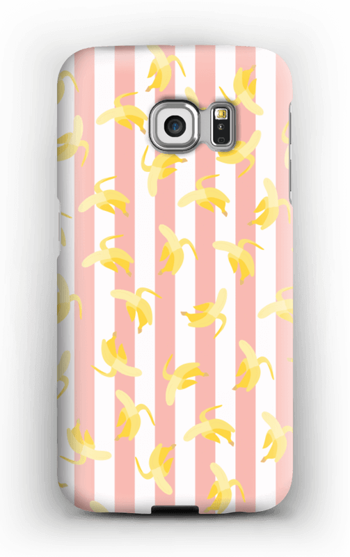 Striped banans on a case for iPhone or Samsung 
