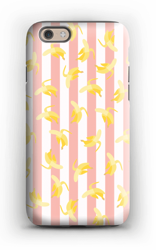 Striped banans on a case for iPhone or Samsung 