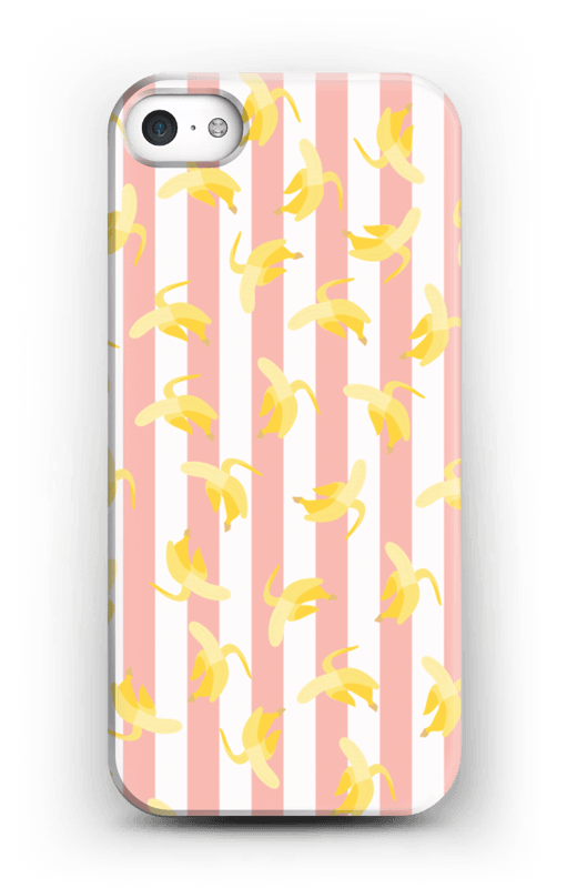 Striped banans on a case for iPhone or Samsung 
