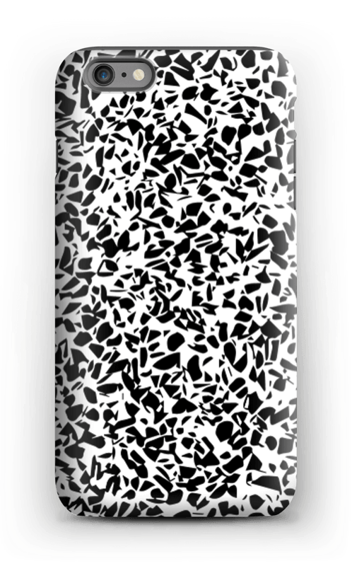 Grafisk terazzo sorthvid cover IPhone 6 Plus tough