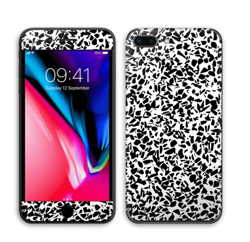 Grafisk Terazzo i svarthvit Skin IPhone 8 Plus