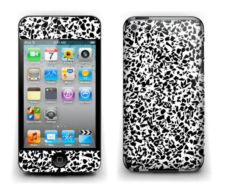 Grafisk Terazzo i svarthvit Skin IPod Touch 4th Gen