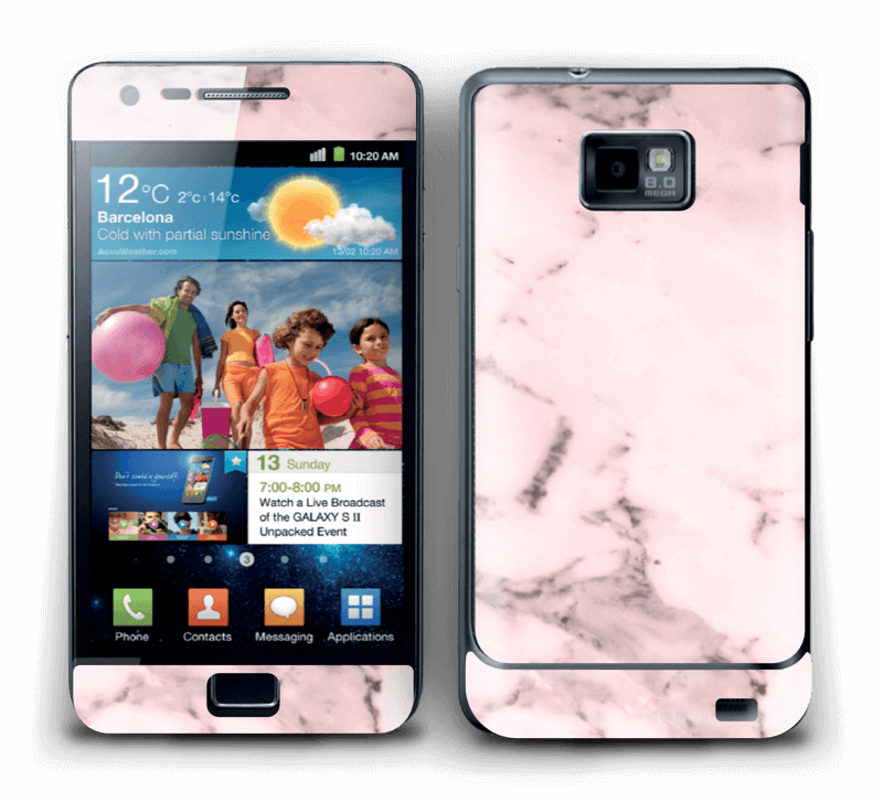 Pink marble  Skin Galaxy S2