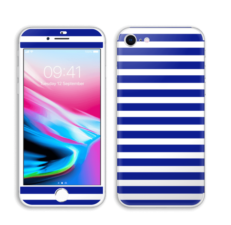 Riscas azuis Skin IPhone 8
