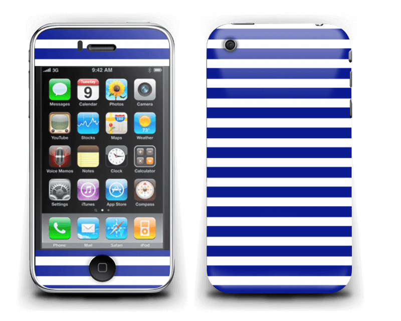 Riscas azuis Skin IPhone 3G/3GS