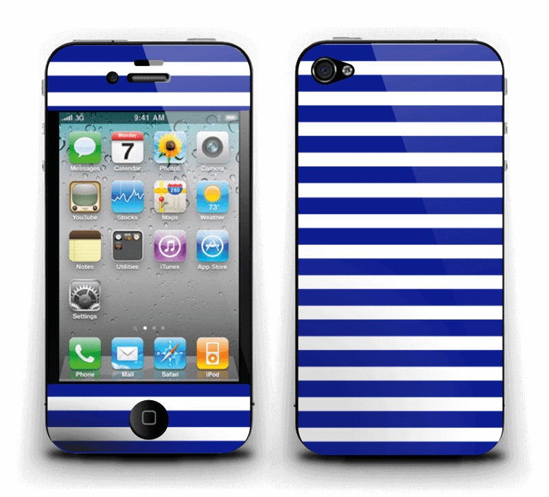 Riscas azuis Skin IPhone 4/4s