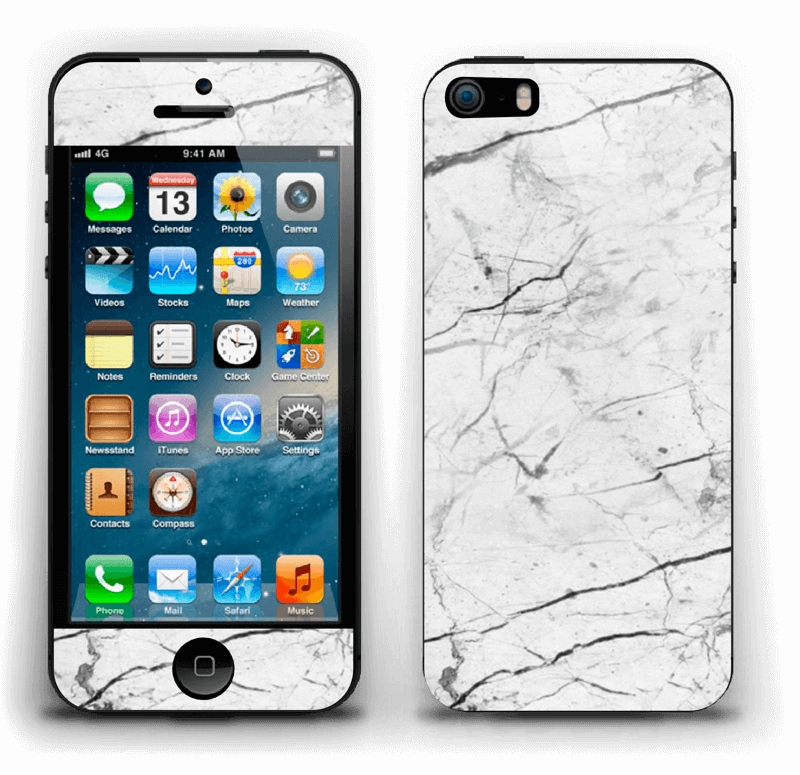 Hvit klassisk marmor Skin IPhone 5s
