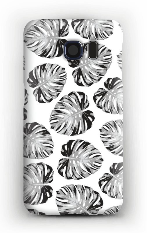 Black and white leaves waiting for a custom background colour.