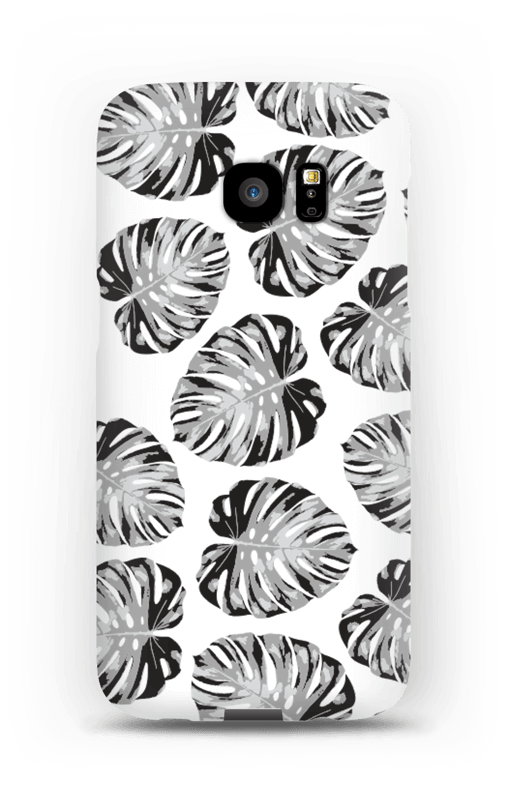 Black and white leaves waiting for a custom background colour.