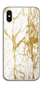 Branco e Dourado Skin IPhone X