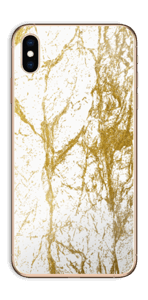 Branco e Dourado Skin IPhone XS Max