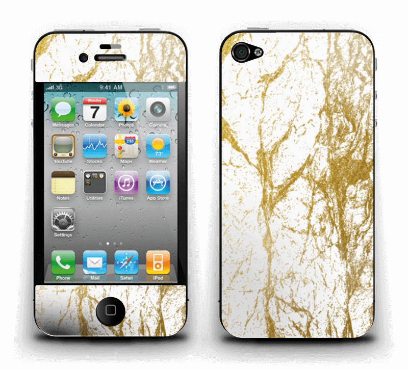Lovely gold and white design for your skin, add your own personal touch with your name.