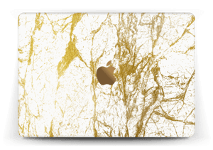 Kultainen ja valkoinen tarrakuori MacBook 12”