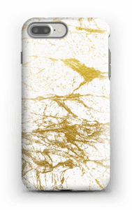 Kultainen ja valkoinen kuoret IPhone 7 Plus tough