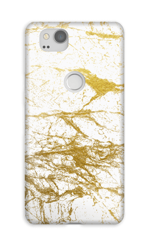 Branco e Dourado Capa Pixel 2