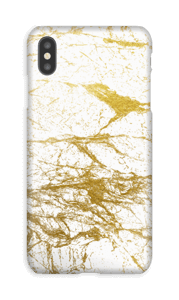 Branco e Dourado Capa IPhone XS Max