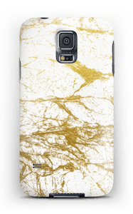 Branco e Dourado Capa Galaxy S5
