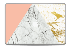 Gold, white marble and pastel skin. Such a perfect and simple match. Make it custom by adding your name or logo.