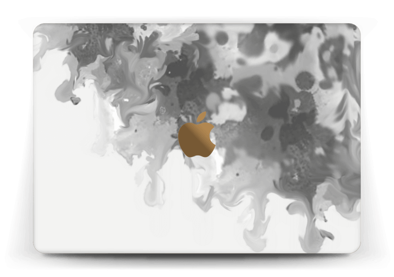 Harmaa pläjäys tarrakuori MacBook 12”