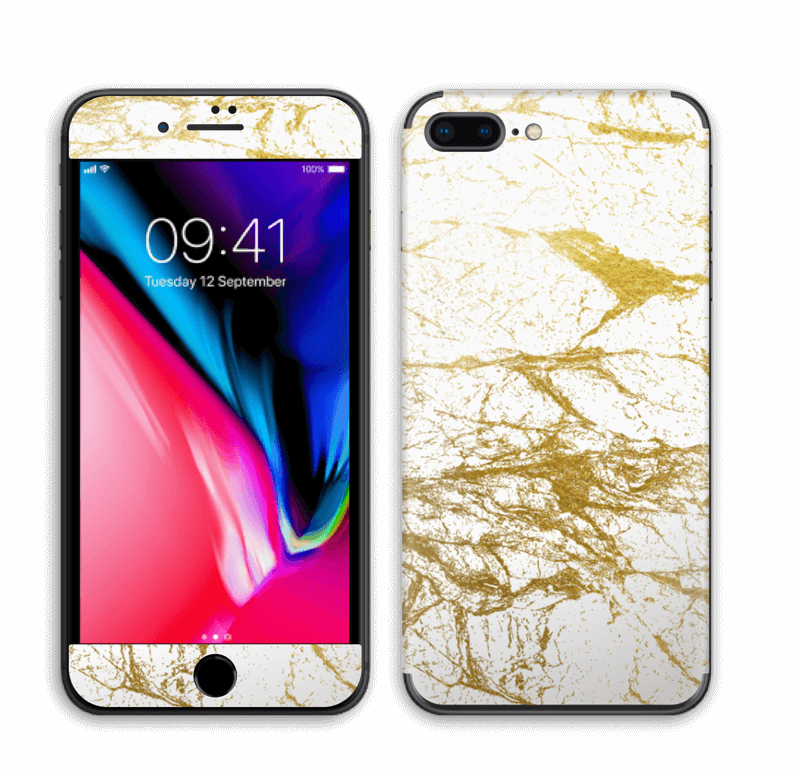 Hvitt og gull Skin IPhone 8 Plus