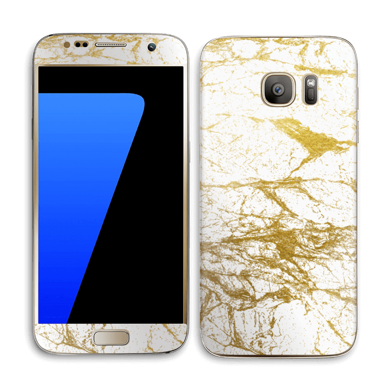 Hvitt og gull Skin Galaxy S7