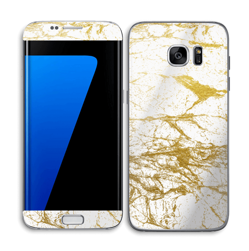 Hvitt og gull Skin Galaxy S7 Edge
