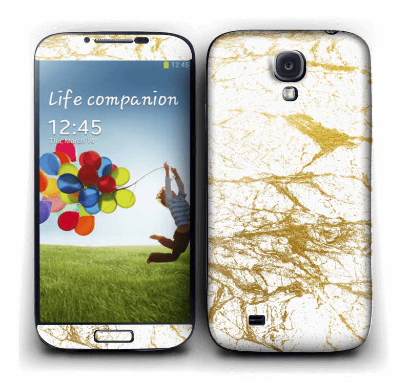 Hvitt og gull Skin Galaxy S4