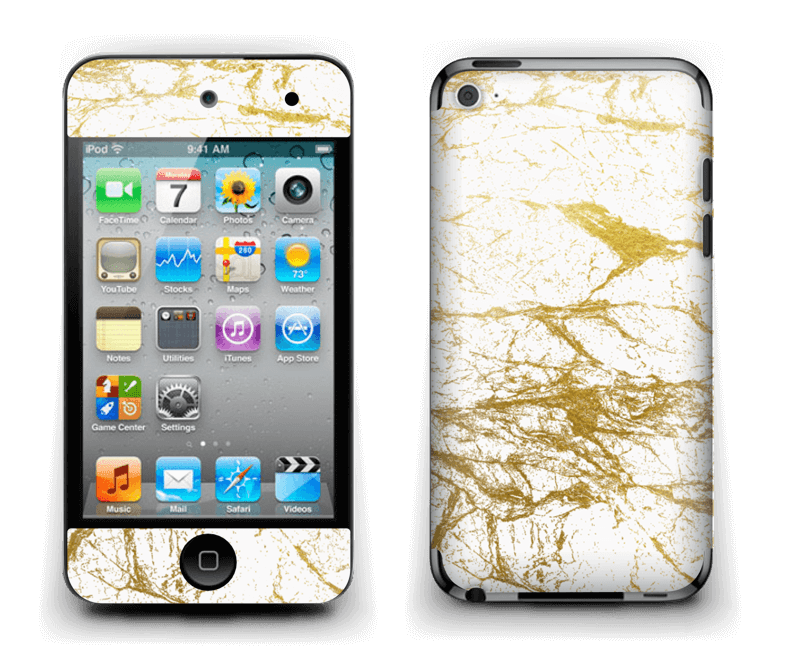 Hvitt og gull Skin IPod Touch 4th Gen